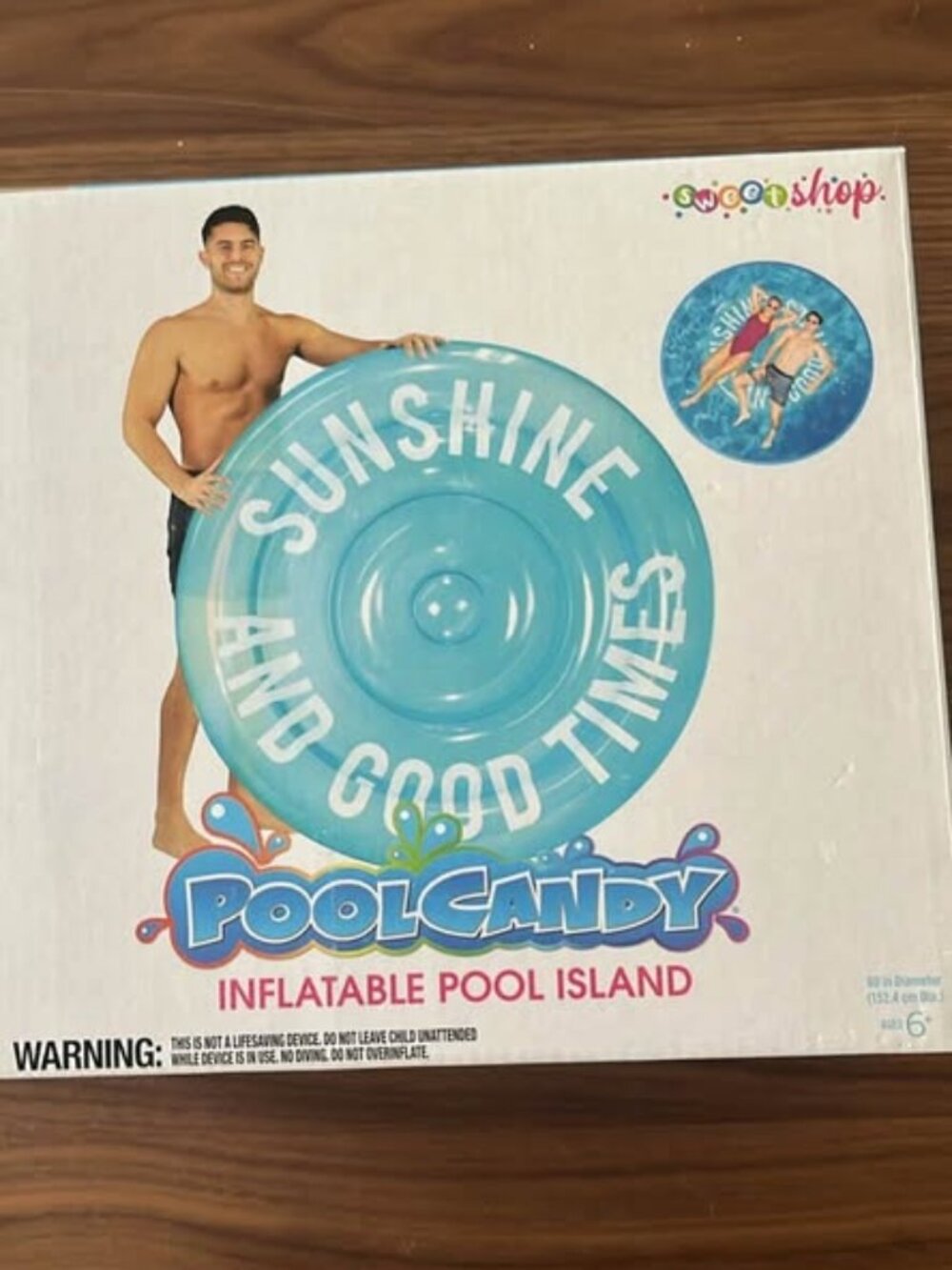 Brand new in sealed box: big inflatable island water toy